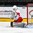 GRAND FORKS, NORTH DAKOTA - APRIL 24: Denmark's Kasper Krog #1 makes a glove save against Latvia during relegation round action at the 2016 IIHF Ice Hockey U18 World Championship. (Photo by Matt Zambonin/HHOF-IIHF Images)